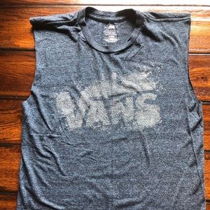 Boys vans logo heritage shirt large tri-blended